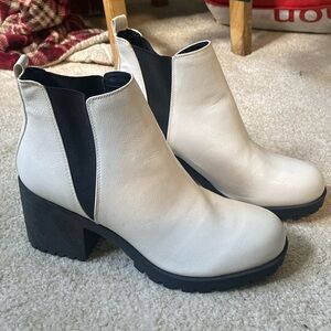 White Heeled Chelsea Boot